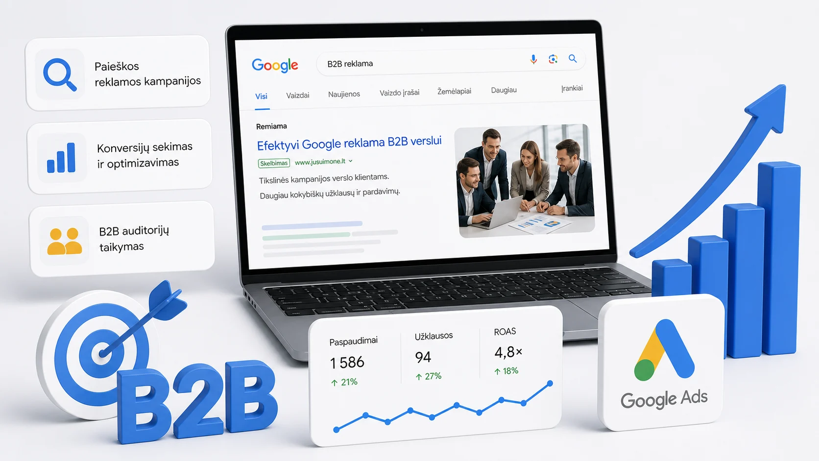 Illustration of Google Ads for B2B businesses