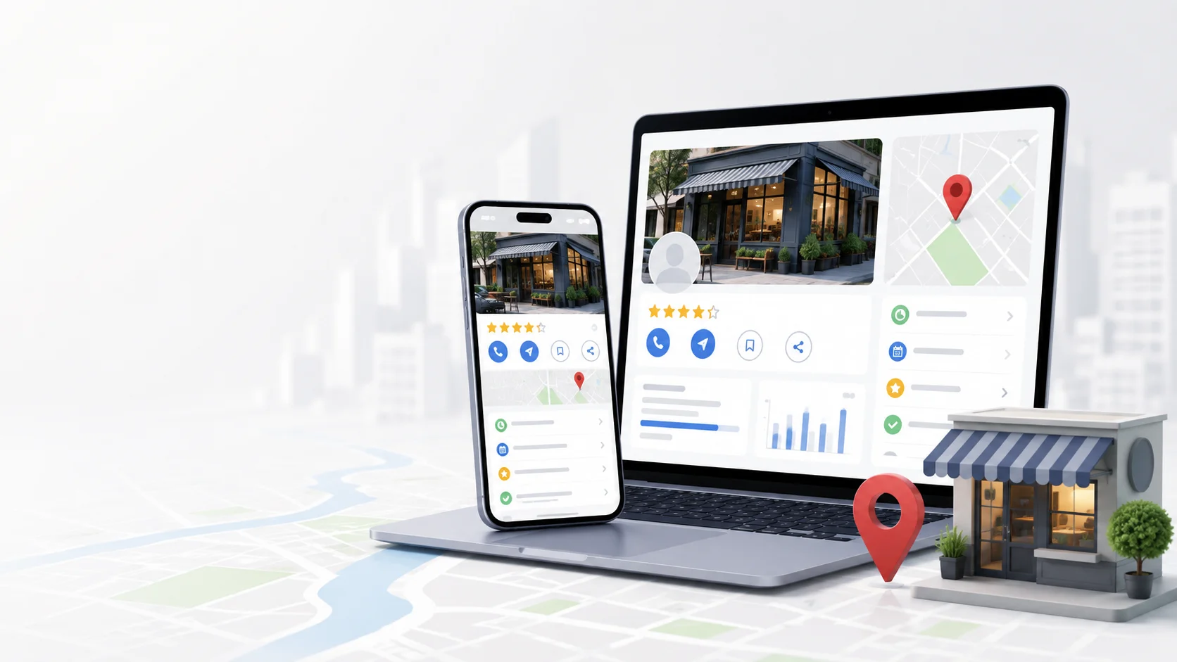 Illustration of Google Business Profile setup