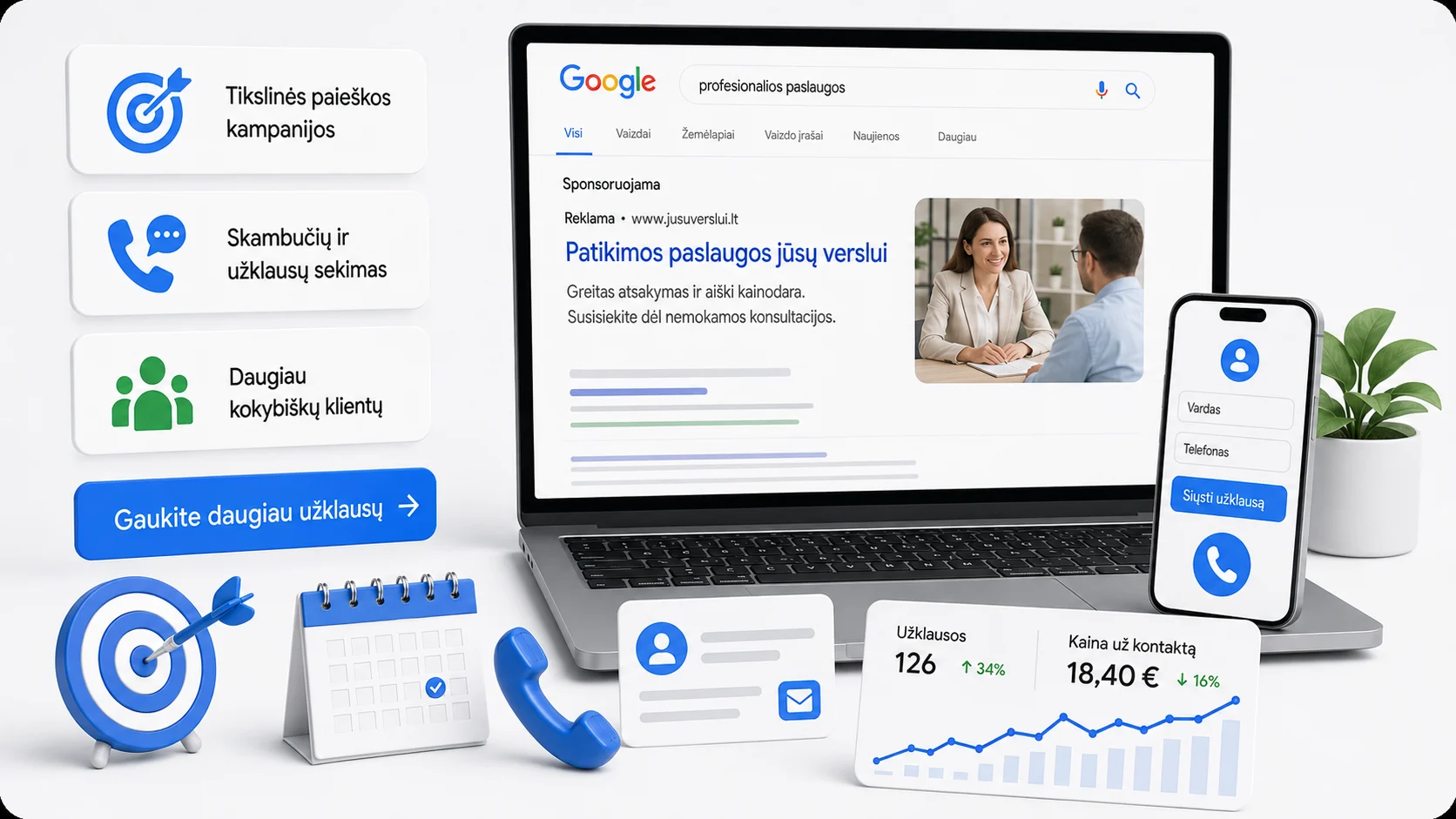 Illustration of Google Ads for service businesses