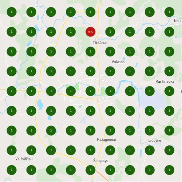 Judesio DNR “Physiotherapy for seniors” Google Maps grid after the work